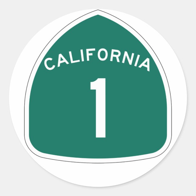 Sticker Rond "Californie 1" (Devant)