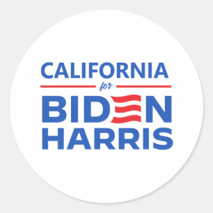 Sticker Rond Californie pour Biden Harris