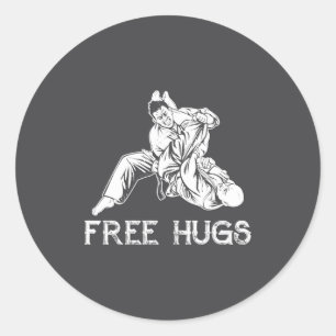 Sticker Rond Câlins drôles Jiu Jitsu Brésilien Mma Bjj 