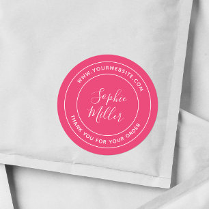 Sticker Rond Calligraphie couleur modifiable Ajouter Nom de mar
