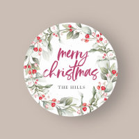 Calligraphie de germe de baies Joyeux Noël