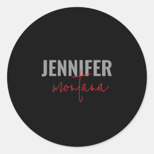 Sticker Rond Calligraphie Elegant Plain Ajouter son propre nom