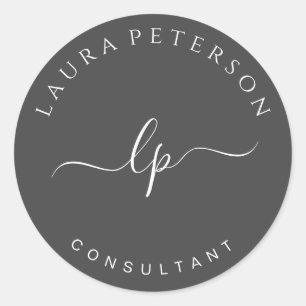 Sticker Rond Calligraphie manuscrite simple et élégante