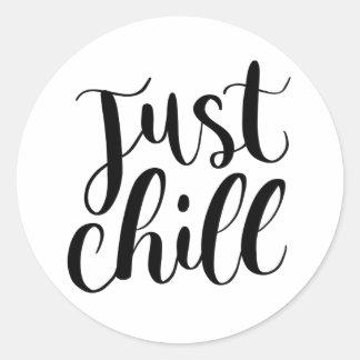 Sticker Rond Calligraphie minimaliste pour journal intime