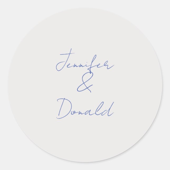 Sticker Rond Calligraphie tendance classique noms personnels si (Devant)