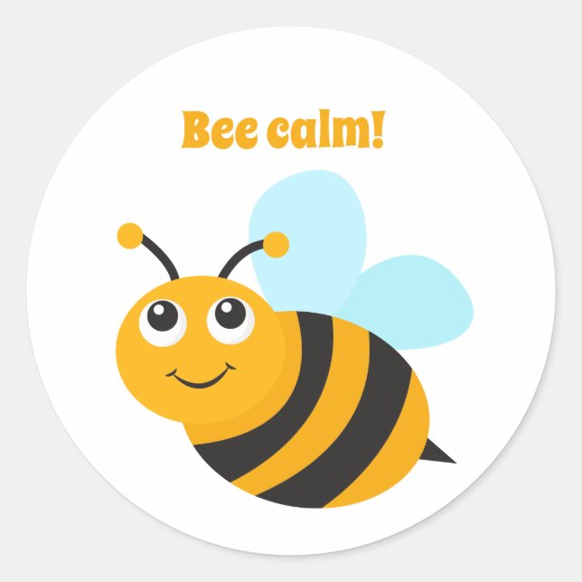 Sticker Rond Calme des abeilles (Devant)