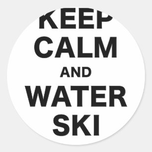 Sticker Rond Calme et ski nautique