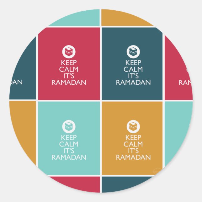 Sticker Rond calme et son ramadan - toutes couleurs (Devant)