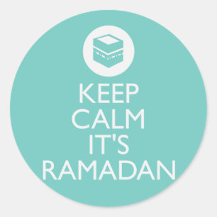 Sticker Rond calme son ramadan-turquoise