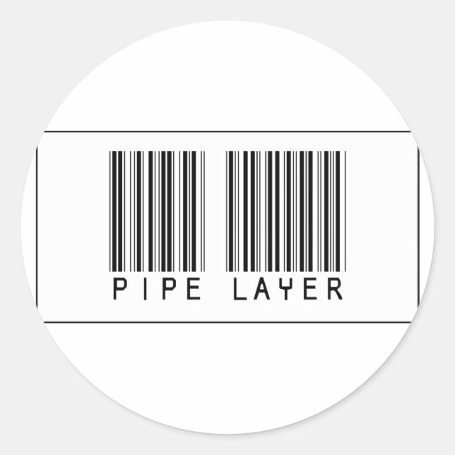 Sticker Rond Calque de tuyau de code barre (Devant)