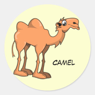 Sticker Rond Camel Animé