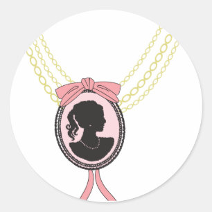 Sticker Rond cameo