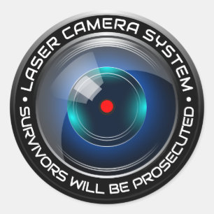 Sticker Rond Caméra de sécurité Surveillance Laser Système Home