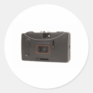 Sticker Rond Caméra jetable
