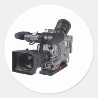 Sticker Rond caméra vidéo professionnelle