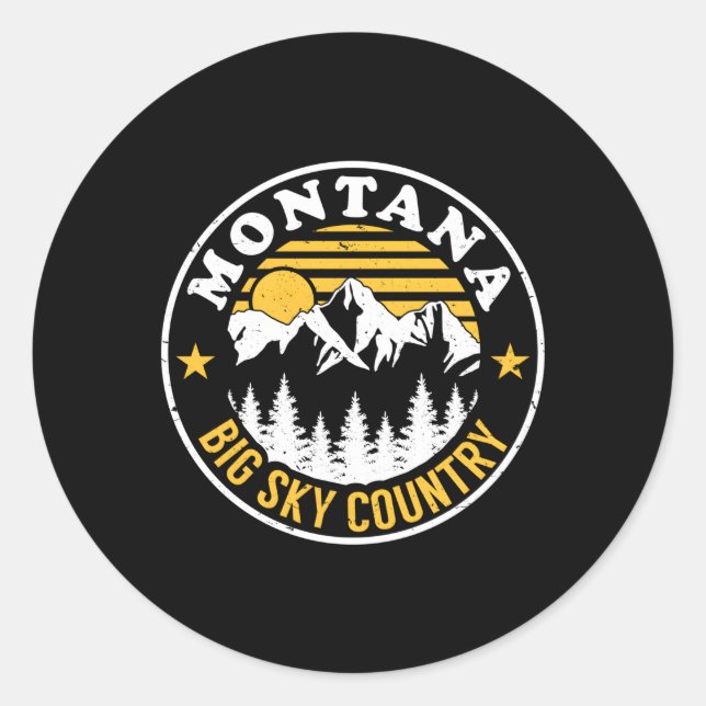 Sticker Rond Camg Montana Big Sky Country (Devant)