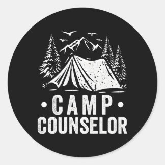 Sticker Rond Camg Travailleur Camp Employé Camper Camp Conseill