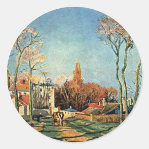 Sticker Rond Camille Pissarro Entrée du Village des Voisins