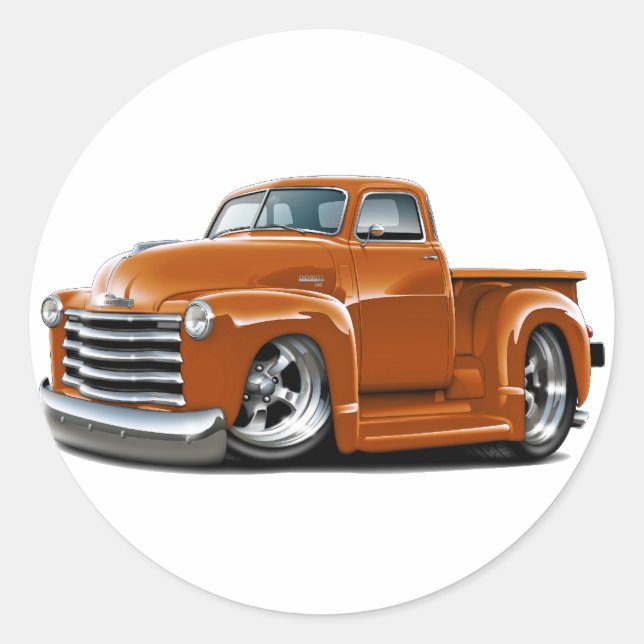Sticker Rond Camion Chevy Orange 1950-52 (Devant)