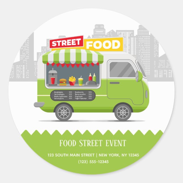 Sticker Rond Camion d'alimentation (Devant)