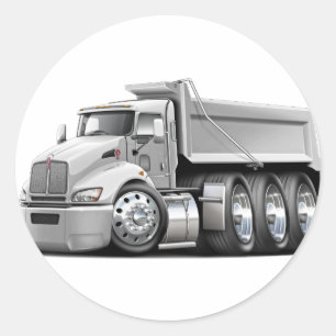 Sticker Rond Camion de blanc de Kenworth T440