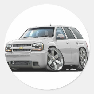 Sticker Rond Camion de blanc de pionnier