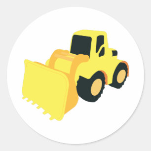 Sticker Rond Camion de construction de chargeur frontal