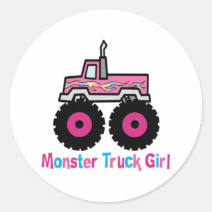 Sticker Rond Camion de monstre