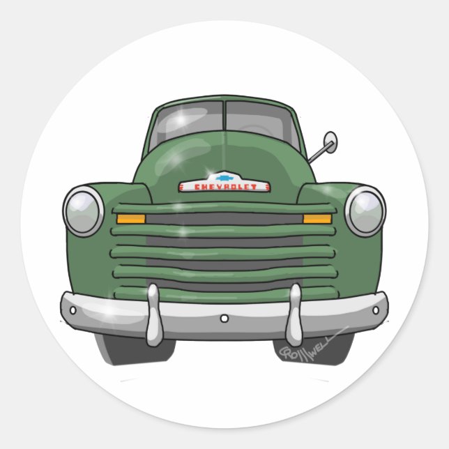 Sticker Rond Camion de ramassage Chevrolet 1948 (Devant)