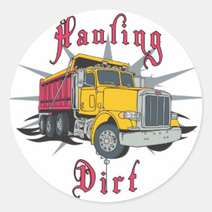 Sticker Rond Camion de vidange à capuchon
