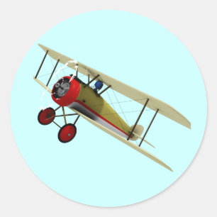 Sticker Rond Camion et pilote Sopwith