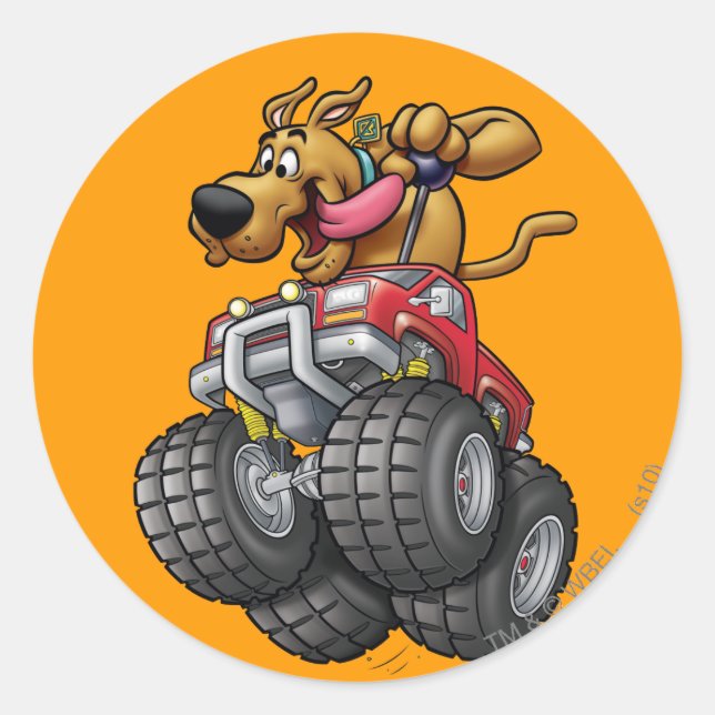 Sticker Rond Camion Scooby Doo-Monster (Devant)