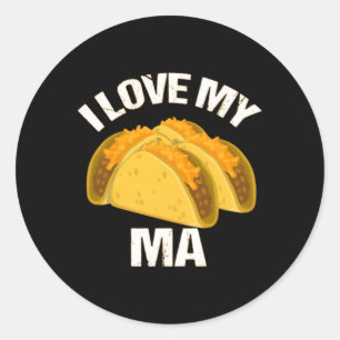 Sticker Rond Camion Taco J'Aime Mon Tacoma