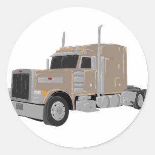 Sticker Rond camion tan peter