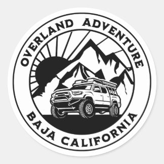 Sticker Rond Camion terrestre Basse Californie