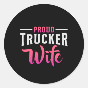 Sticker Rond Camionnette Femme Camionnette Femme Amour Camion D