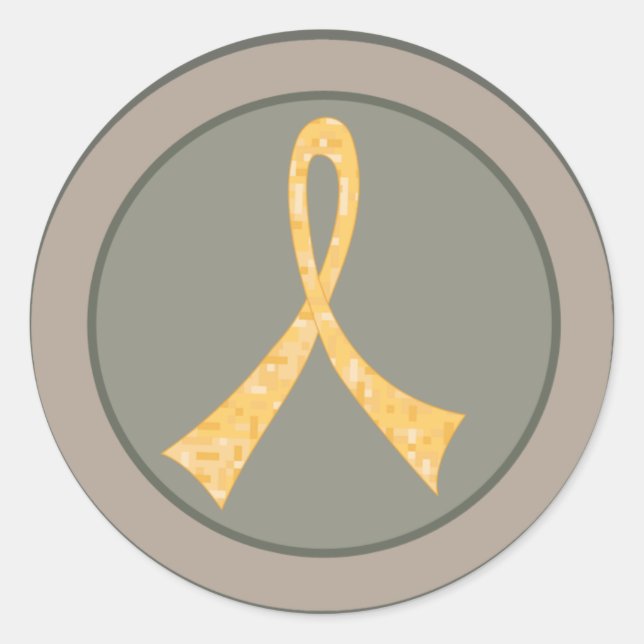 Sticker Rond Camo Camoflauge ACU de l'ARMÉE de phoque d'envelop (Devant)