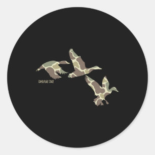 Sticker Rond Camouflage Camouflage Camo Camo Chasse de canard C