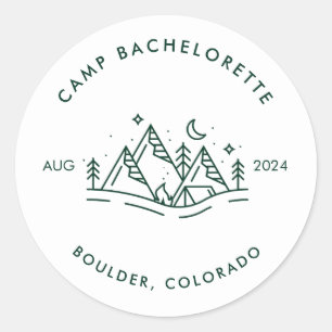 Sticker rond Camp Bachelorette