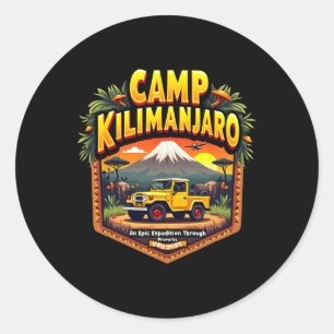 Sticker Rond Camp chrétien Camp Kilimanjaro Une expédition épiq