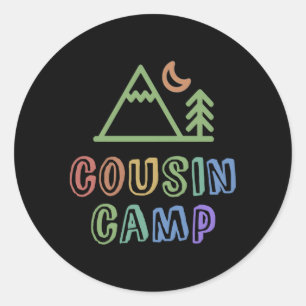 Sticker Rond Camp de Cousin 2023 Grand-mère Grand-père Sleepawa