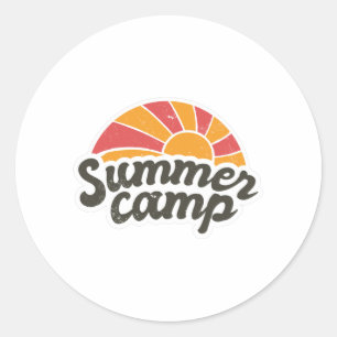 Sticker Rond Camp d'été