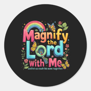 Sticker Rond Camp d'été Magnifier Le Seigneur Christian Vbs 202