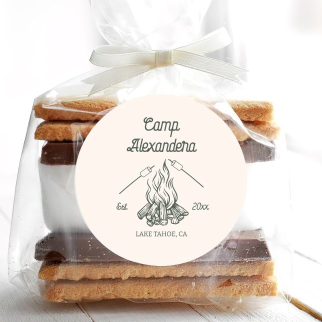 Sticker Rond Camp Enterré de Filles (Créateur téléchargé)