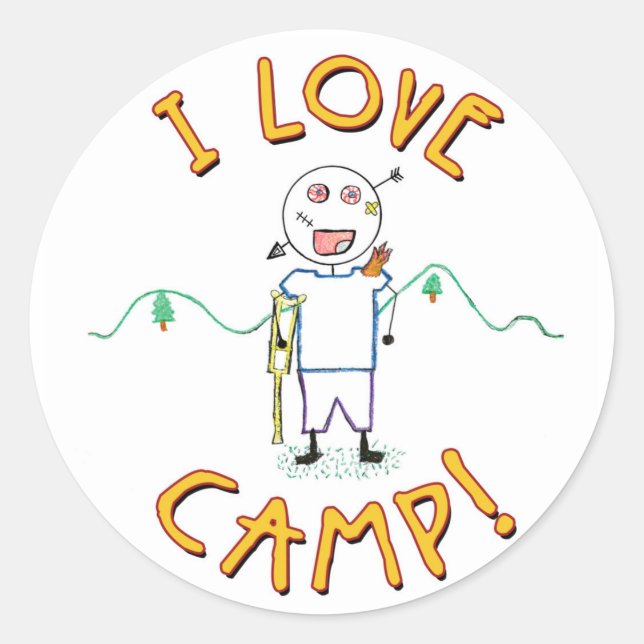 Sticker Rond Camp Love (Devant)