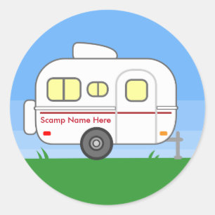 Sticker Rond Camp personnalisé