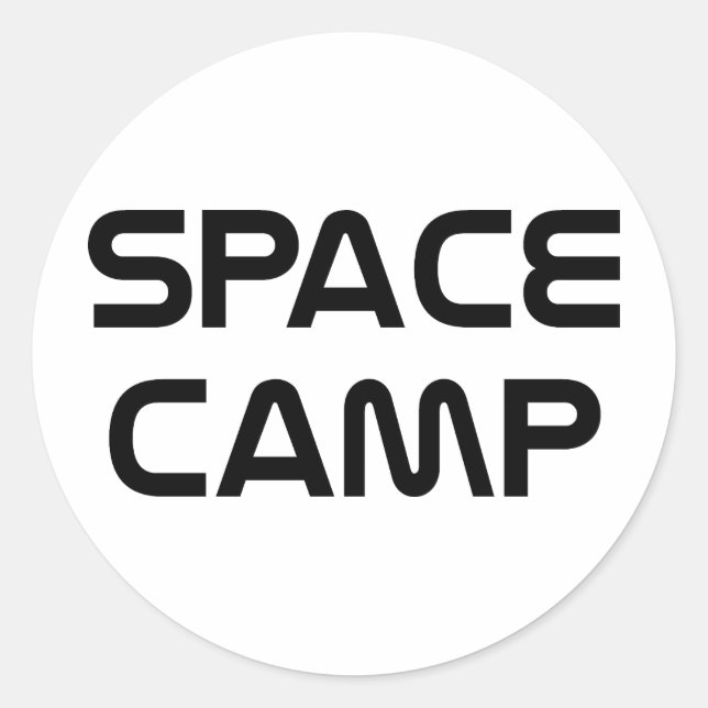 Sticker Rond Camp spatial (Devant)
