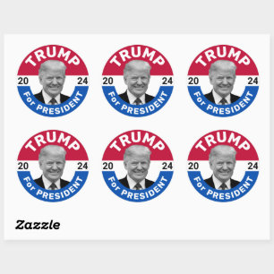 Sticker Rond Campagne électorale Vintage rétrograde Président T