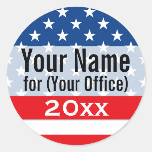Sticker Rond Campagne politique non partisan imprimé