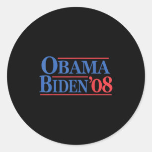 Sticker Rond Campagne Retro Vintage Obama en détresse Biden 08